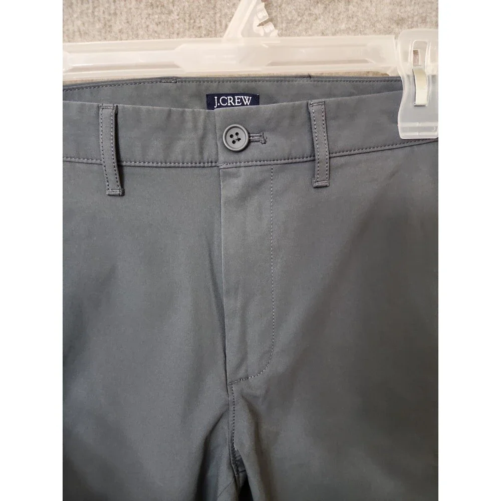 J Crew Slim-fit Tech Chino Pants Mens 30x32 Dark Gray Flex Stretch Lightweight